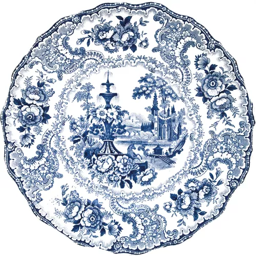 mondilab Royal blue plate  (103121)